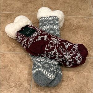 Ella Joy slipper socks Sherpa lined brand new 2 pairs NWT